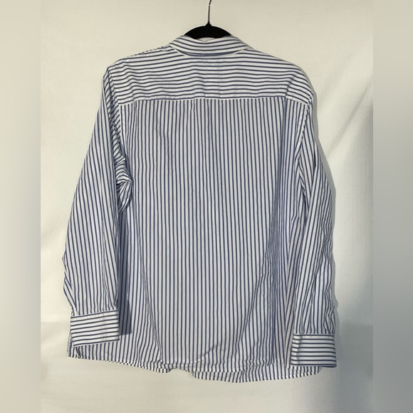 Ralph Lauren Blue and White Striped Button Down Shirt - Picture 5 of 8